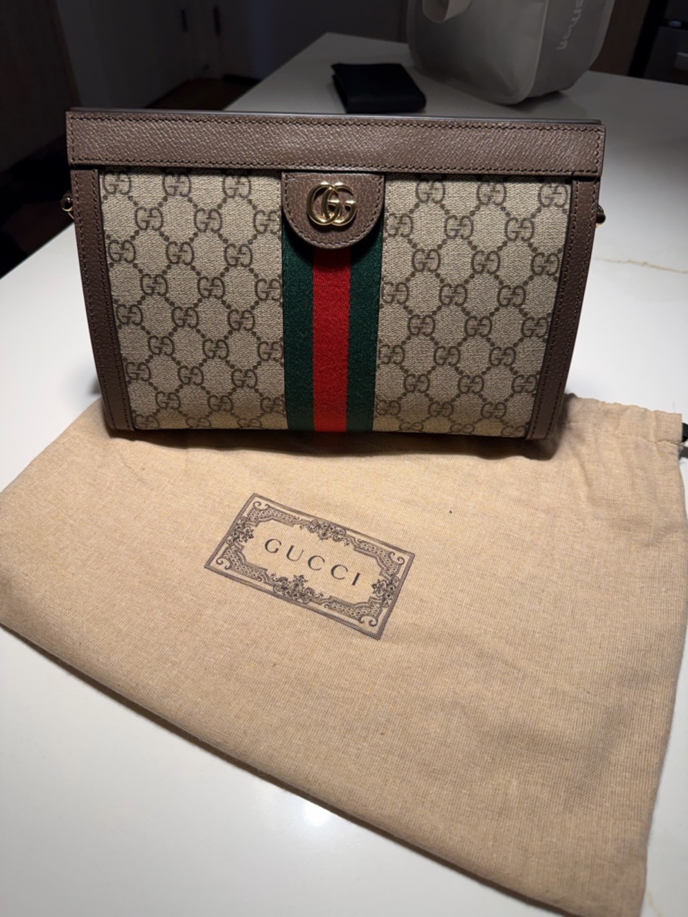 Gucci Ophidia Medium Should Chain Bag/Clutch